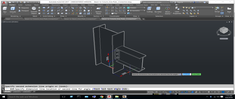 Designed component exported to AutoCAD for drafting